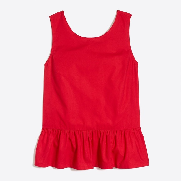 J. Crew Tops - • J CREW • bow back peplum tank NWT